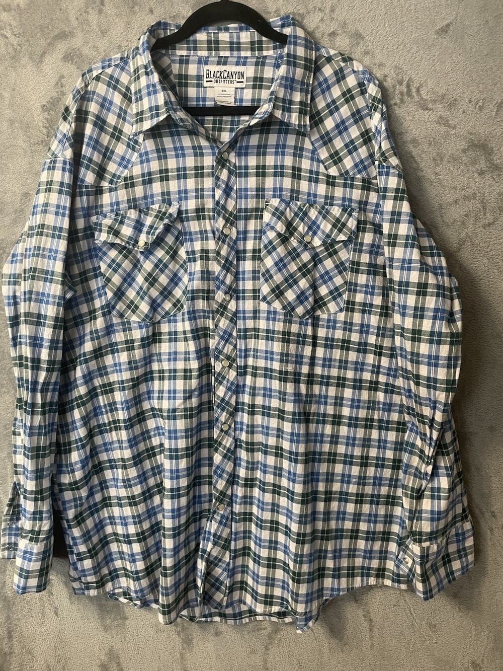 Black Canyon Outfitters 3XL Men’s Western Shirt With Pearl Snaps